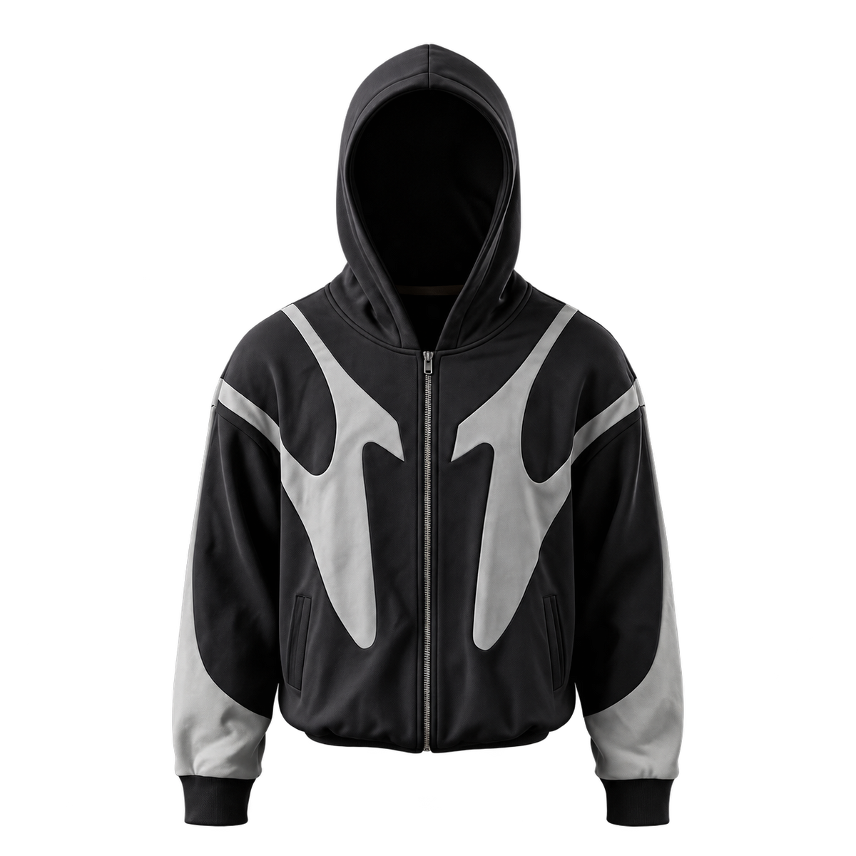 Volt Panel Jacket — Black / Steel, front