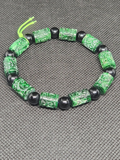 Bracelet Dark Green Jade Black Bracelet Real Jade Bracelet