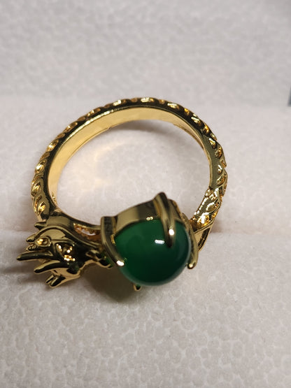 Beautiful Dragon ring Gold plated 18k