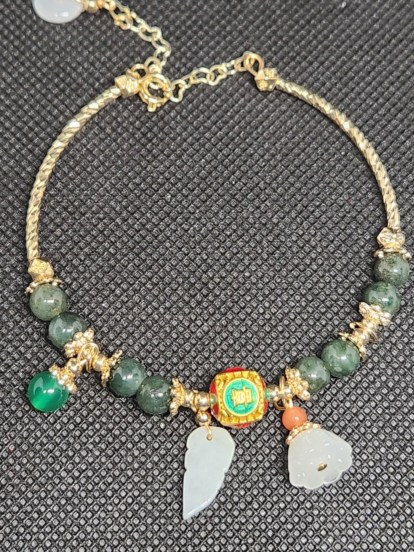 Genuine Green Oval Jade Bracelet