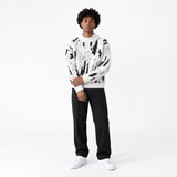 Brushstroke Knit Mock Neck Sweater