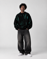 Brushstroke Knit Mock Neck Sweater