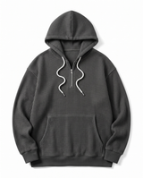 Hoodie Quart-Zip Gaufré — Épais
