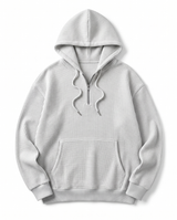 Hoodie Quart-Zip Gaufré — Épais