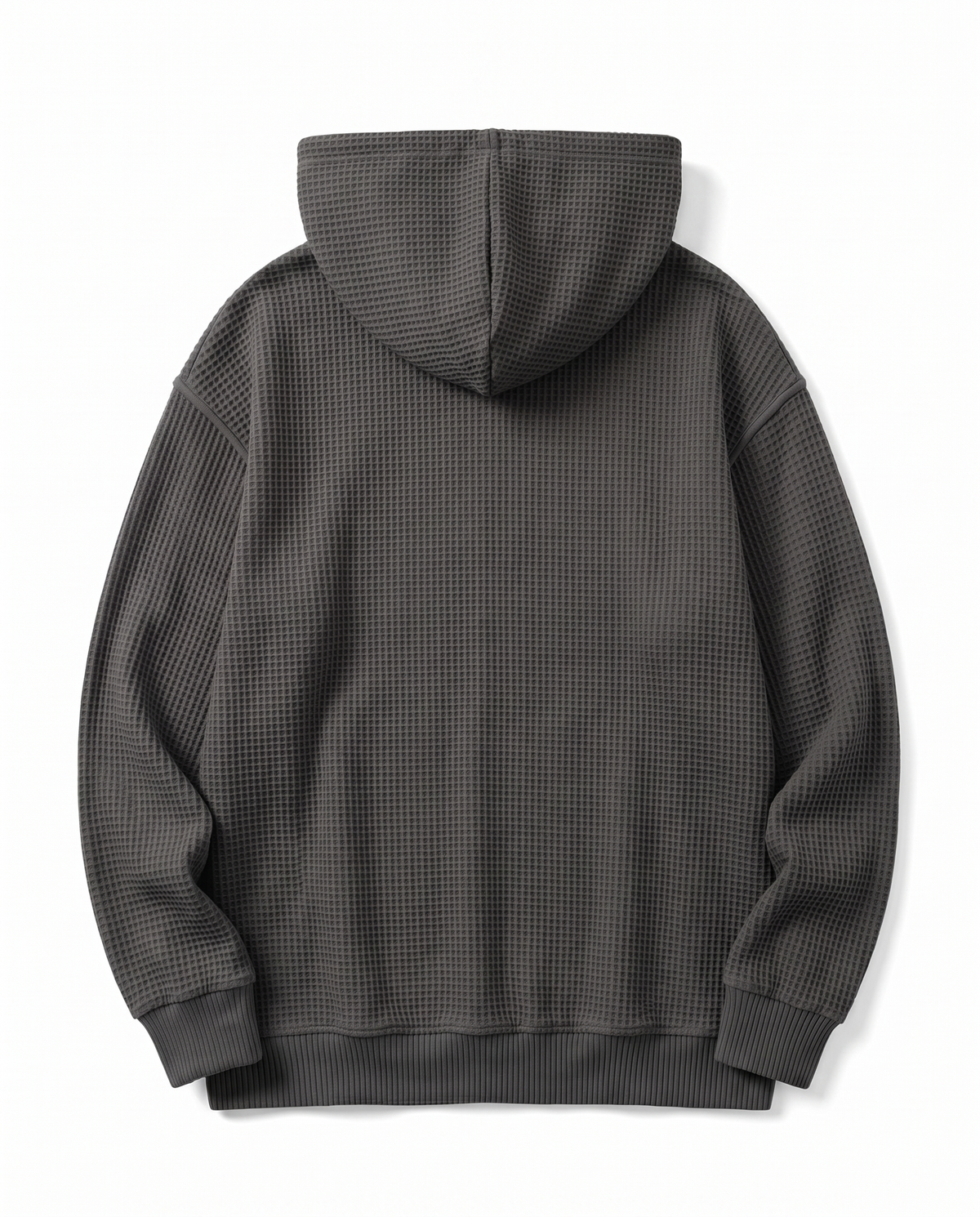 Quarter-Zip Waffle Hoodie, back view