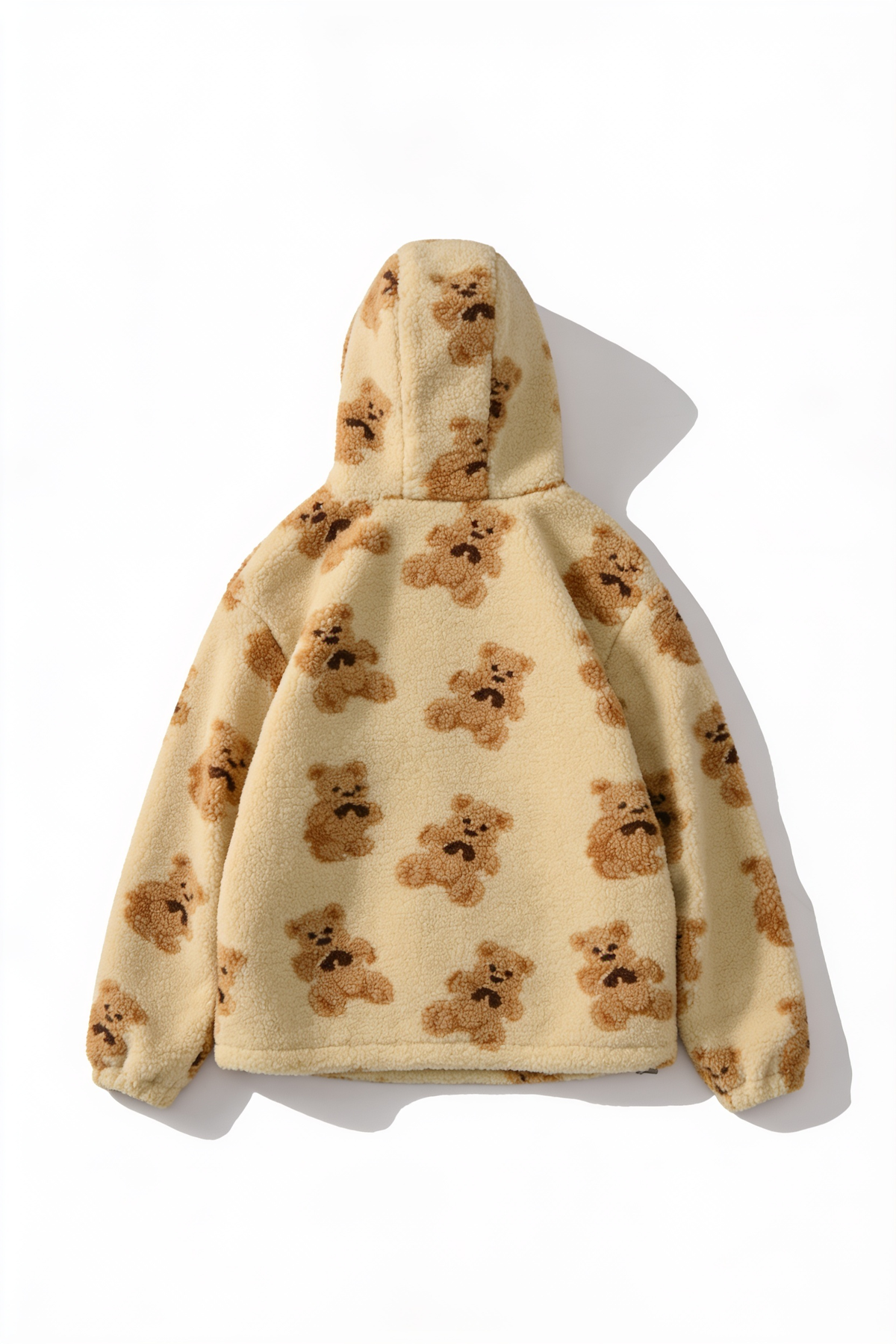 Teddy Bear Fleece Zip-Up Hoodie