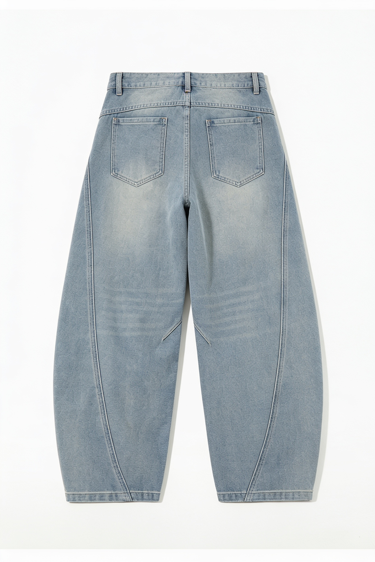 Light Wash Wide-Leg Panel Jeans